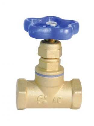Вентиль для воды, 2", г-г, синий, БАЗ