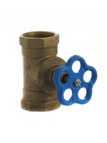 Вентиль для воды, 1"1/4, г-г, синий, БАЗ