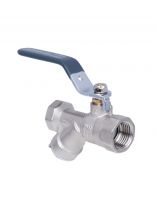 Кран для воды с фильтром 3/4", г-г, ручка, AquaLink