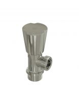 Кран для бытовых приборов, 1/2'', ш-ш, угловой, хром, РосТурПласт