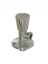 Кран для бытовых приборов, 1/2"х3/4", ш-ш, угловой, удлиненный, хром, РосТурПласт