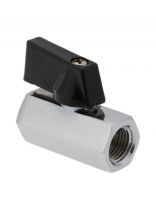 Кран для бытовых приборов, 1/2'', г-г, латунь, прямой, РосТурПласт