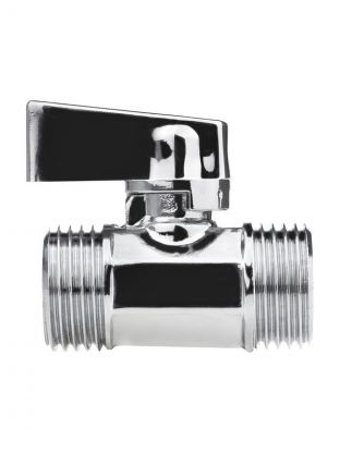 Кран для воды (мини), 1/2", ш-ш, латунь, ручка-флажок, MasterProf