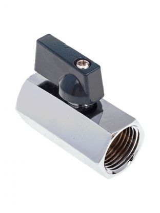 Кран для бытовых приборов, 1/2", г-г, латунь, прямой, ручка-флажок, AquaLink