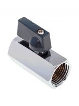 Кран для бытовых приборов, 1/2", г-г, латунь, прямой, ручка-флажок, AquaLink