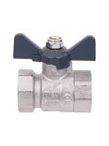 Кран для воды, 3/4", г-г, латунь, ручка-бабочка, 01156, AquaLink