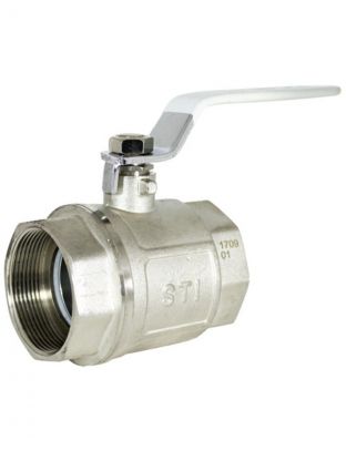 Кран для воды, 2", г-г, ручка, никель, STI