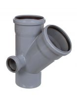 Крестовина канализационная двухплоскостная, 110х110х50 мм, 45 °, левая, РосТурПласт, 36537