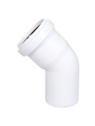 Уголок канализационный 32 мм, 45 °, РосТурПласт, белый, 36397