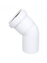 Уголок канализационный 32 мм, 45 °, РосТурПласт, белый, 36397