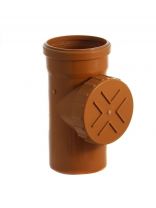 Ревизия канализационная 110 мм, РосТурПласт, наружная, полипропилен, рыжая, 36635