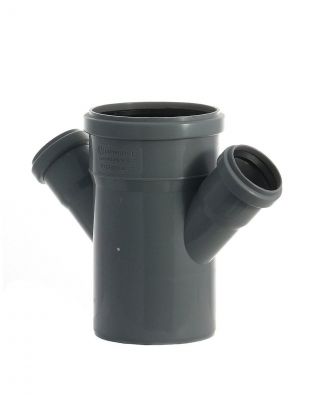 Крестовина канализационная одноплоскостная, 110х50х50 мм, 45 °, РосТурПласт, полипропилен, 36478