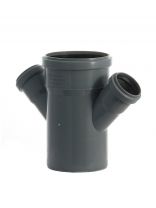 Крестовина канализационная одноплоскостная, 110х50х50 мм, 45 °, РосТурПласт, полипропилен, 36478