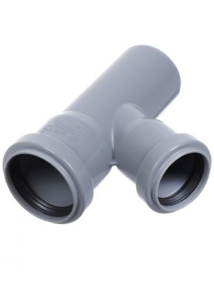 Тройник канализационный 50х40 мм, 67 °, РосТурПласт, полипропилен, серый, 33465