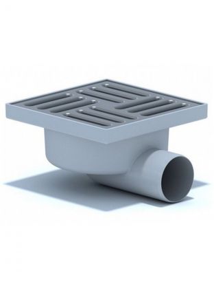 Трап канализационный угловой, 50 мм, 100х100 мм, РосТурПласт, нерегулируемый, пластик, 11400