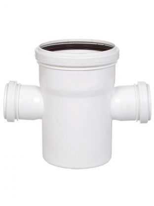 Крестовина канализационная одноплоскостная, 110х50х50 мм, 90 °, РосТурПласт, белая, 36546