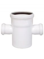 Крестовина канализационная одноплоскостная, 110х50х50 мм, 90 °, РосТурПласт, белая, 36546