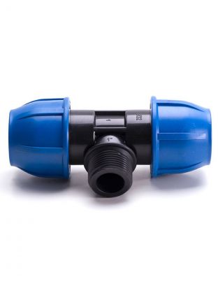 ПНД тройник d32х3/4", наружная резьба, РосТурПласт