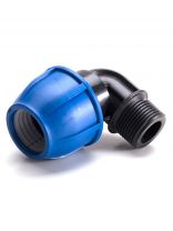 ПНД уголок d63х2", наружная резьба, РосТурПласт