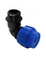 ПНД уголок d63х1 1/4", наружная резьба, Valfex