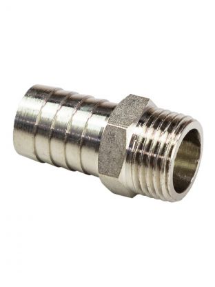 Штуцер d18х1/2'', ш, никель, индивидуальная упаковка, РосТурПласт