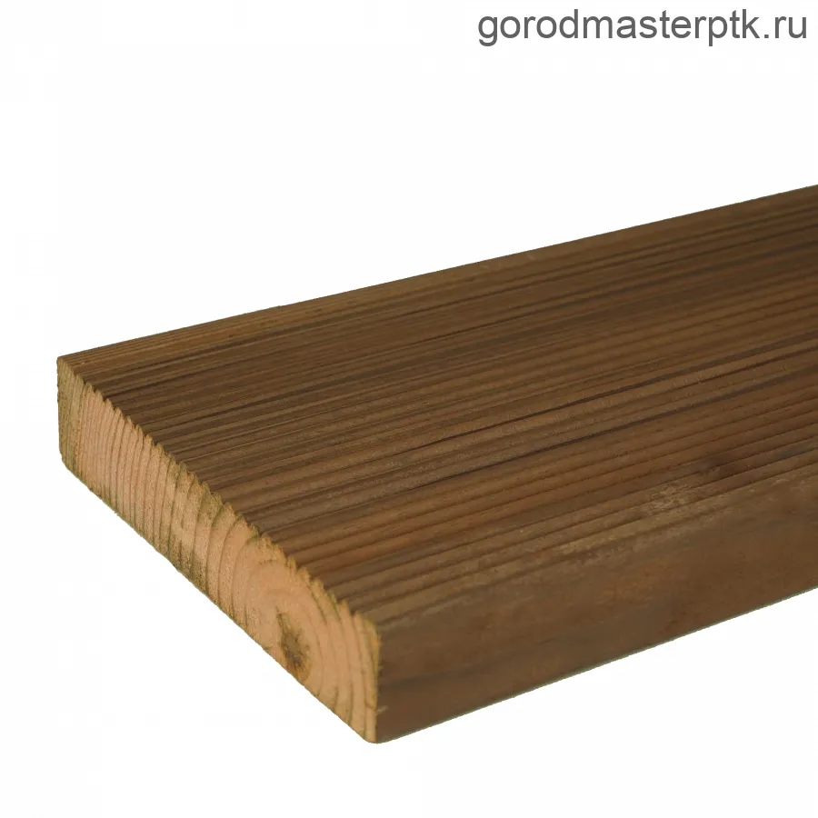 Террасная/палубная доска, 27х145х6000 мм, сосна, сорт АВ, импрегнированная (двухсторонняя)