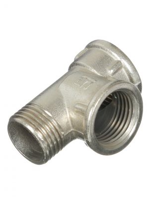 Тройник 3/4", г-г-ш, никель, STI