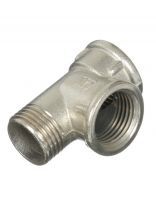 Тройник 3/4", г-г-ш, никель, STI