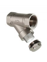 Фильтр косой для воды, 3/4", г-г, никель, РосТурПласт