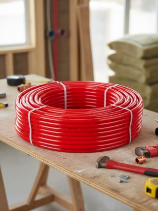 Труба для теплого пола диаметр 16х2 мм, PE-RT, красная, 100 м, Valfex