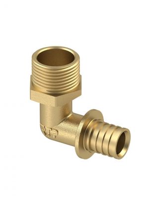 Уголок диаметр 20х1/2'', наружная резьба, латунь, РосТурПласт