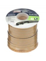 Уплотнитель D, самоклеящаяся основа, 14х12 мм, 40 м, черный, Tytan, 91614