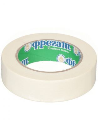 Лента малярная 30 мм, основа бумажная, 50 м, Фрегат, крепированная, КР06
