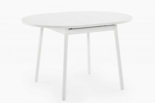 Стол раздвижной ФОРЛИ (d 900(1200мм)), ЛДСП Белый, металл белый