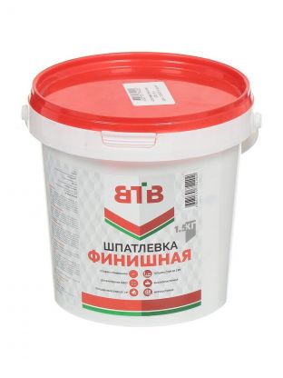 Шпатлевка ВТВ, финишная, для внутренних работ, белоснежная, 1.5 кг