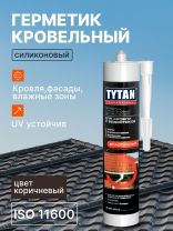 Герметик силиконовый, для кровли и водостоков, Tytan, 16653, 310 мл, коричневый, нейтральный