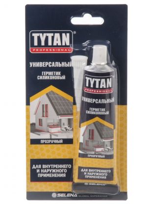 Герметик силиконовый, универсальный, Tytan, 22605, 85 мл, блистер, бесцветный