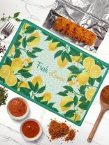 Полотенце кухонное 40х60 см, 100% полиэстер, Лимоны новые, Китай, Y9-193