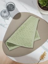 Полотенце кухонное махровое, 30х30 см, 450 г/м2, 100% хлопок, Silvano, Navy, серо-зеленое, Узбекистан
