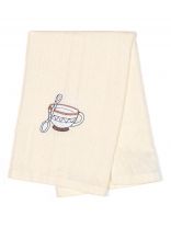 Полотенце кухонное вафельное, 36х56 см, 90% хлопок, 10% полиэстер, Вышивка, белое, Китай, Y8-2936