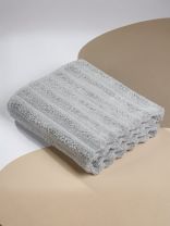 Полотенце банное 50х90 см, 100% хлопок, 450 г/м2, Страйп, Silvano, серое, Узбекистан