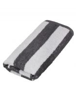 Полотенце банное 50х90 см, 100% хлопок, 450 г/м2, Полоска, Silvano, серое, Узбекистан