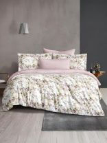 Постельное белье 2-спальное, простыня 200х220 см, 2 наволочки 50х70 см, пододеяльник 175х215 см, Silvano, сатин люкс, Цветы 22/036-SLC/SLV