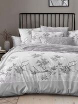 Постельное белье 2-спальное, простыня 200х215 см, 2 наволочки 70х70 см, пододеяльник 175х215 см, Майская ночь, микросатин, Кружево, SJT2502-10