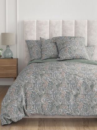 Постельное белье евро, простыня 215х220 см, 2 наволочки 70х70 см, пододеяльник 205х215 см, Майская ночь, бязь, Глэйд