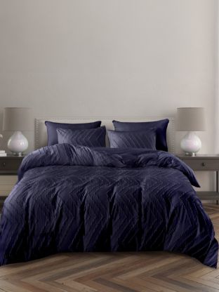 Постельное белье 1.5-спальное, простыня 150х216 см, 1 наволочка 50х70 см, пододеяльник 145х215 см, ART for Home, полисатин, Стриж жаккард, Зигзаг 19-3815