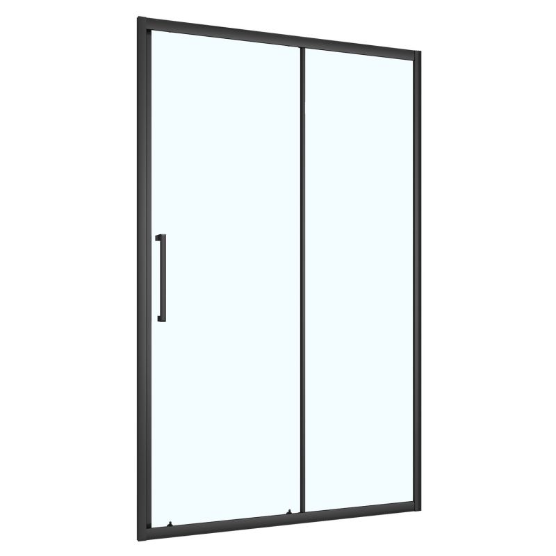 Душевая дверь Loranto 140x190, прозрачное 6 мм, черный матовый CS-AB03B-140