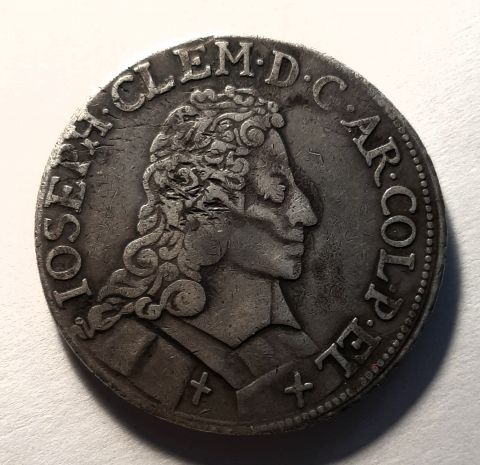 1 талер -  Патагон 1696 Льеж RARE Бавария Нидерланды Германия