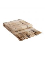 Плед 1.5-спальный, 140х200 см, полиэстер, Vladi, Эльф 03/MASON, белый, бежевый, коричневый, 8894