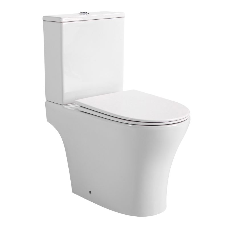 Унитаз-компакт Azario Reina 630х360х815 напольный, безободковый, смыв скрытое торнадо, AZ-2785T